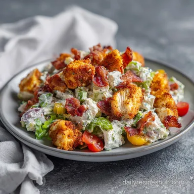 Jalapeno Popper Keto Chicken Salad with Bacon for 4 Servings Recipe Card