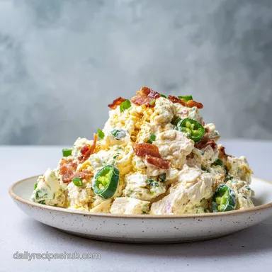 Jalapeno Popper Keto Chicken Salad with Bacon for 4 Servings