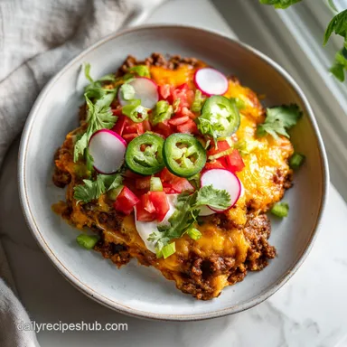 Keto Taco Bake in 45 Minutes: A Cheesy Low Carb Dinner Recipe Card