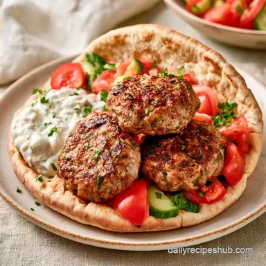 Lamb Pita Burgers for 4 Servings