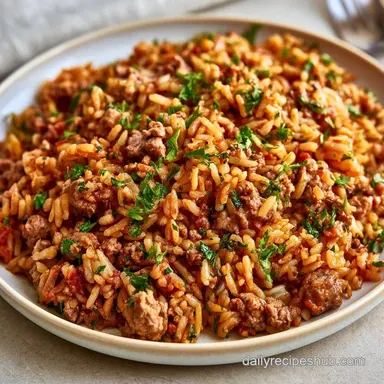 Lamb Rice Pilaf for 4 Servings Recipe Card