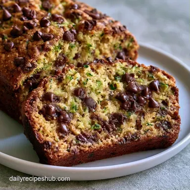Chocolate Chip Zucchini Bread for 1 Loaf Recipe Card
