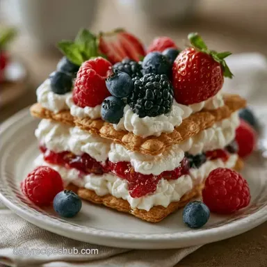 No Bake Berry Icebox Cake with Yogurt