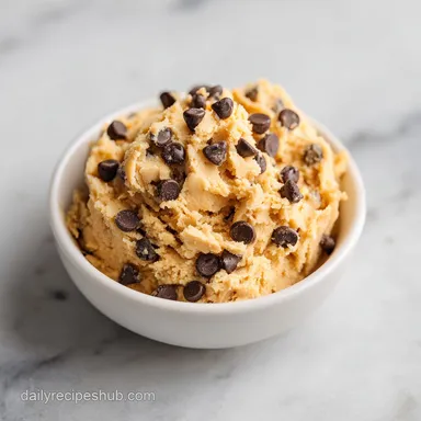 No Bake Edible Keto Cookie Dough Recipe with Chocolate Chips: 20 Min Recipe Card