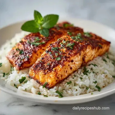 One Pan Salmon Rice in 35 Minutes
