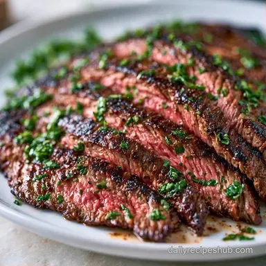 Oven Baked Flank Steak in 25 Minutes Recipe Card