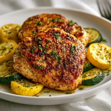 Sheet Pan Chicken Thighs for 6 Servings Recipe Card