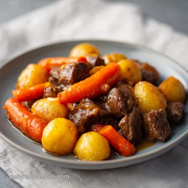Slow Cooker Beef Stew for 8 Servings
