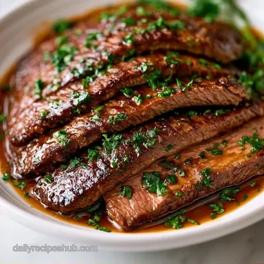 Slow Cooker Flank Steak for 6 Servings