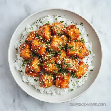 Spicy Salmon Rice Bowl: Meal Prep Recipe Card