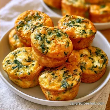 Spinach Cottage Cheese Frittatas: Baked