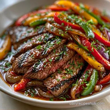Steak Fajita Marinade for 6 Servings Recipe Card