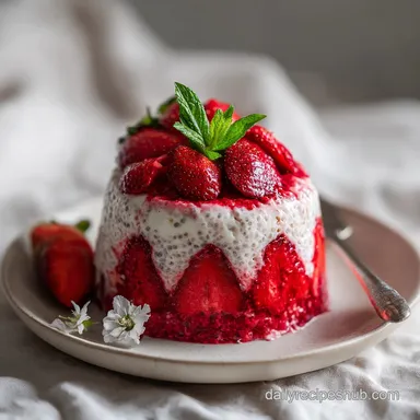 Healthy Strawberry Cheesecake Chia Pudding Recipe for 2 Servings