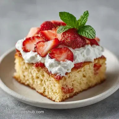 Strawberry Shortcake Sheet Cake for 12