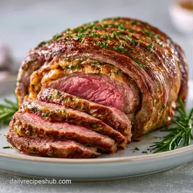 Stuffed Flank Steak for 4 Servings Recipe Card