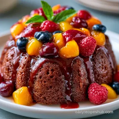 Summer Fruit Sangria Cake for 12 Recipe Card