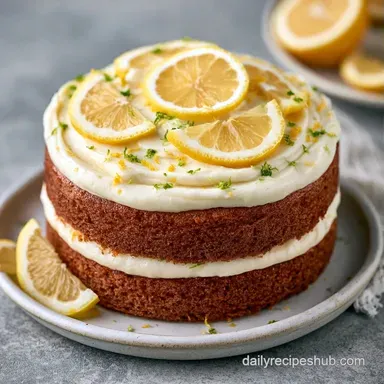 Summer Lemon Layer Cake with Lemon Curd Recipe Card