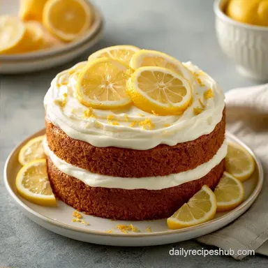 Summer Lemon Layer Cake with Lemon Curd