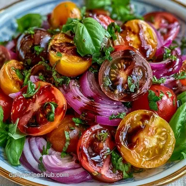 Summer Tomato Salad in 15 Minutes Recipe Card