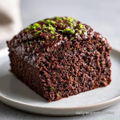 Zucchini Chocolate Loaf with Avocado Oil Recipe Card
