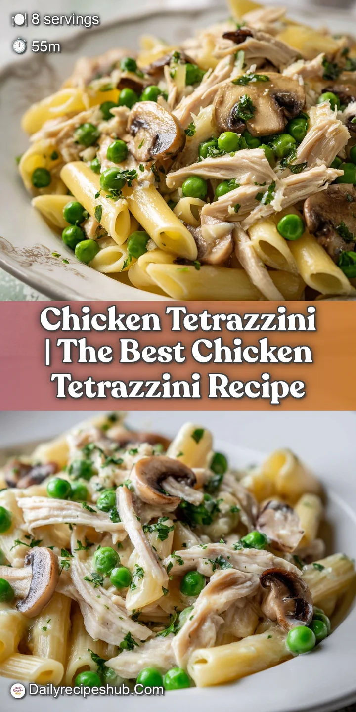 Close-up of creamy pasta featuring melted cheese pulls, tender chicken pieces, and flecks of fresh green herbs.