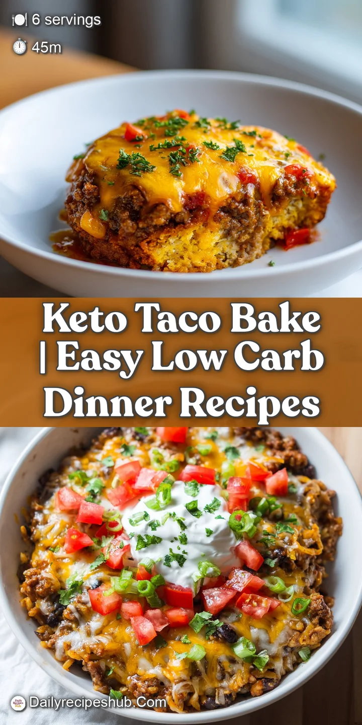 Melted cheddar cheese blankets seasoned taco meat, with a hint of bright red pepper in this delicious bake.