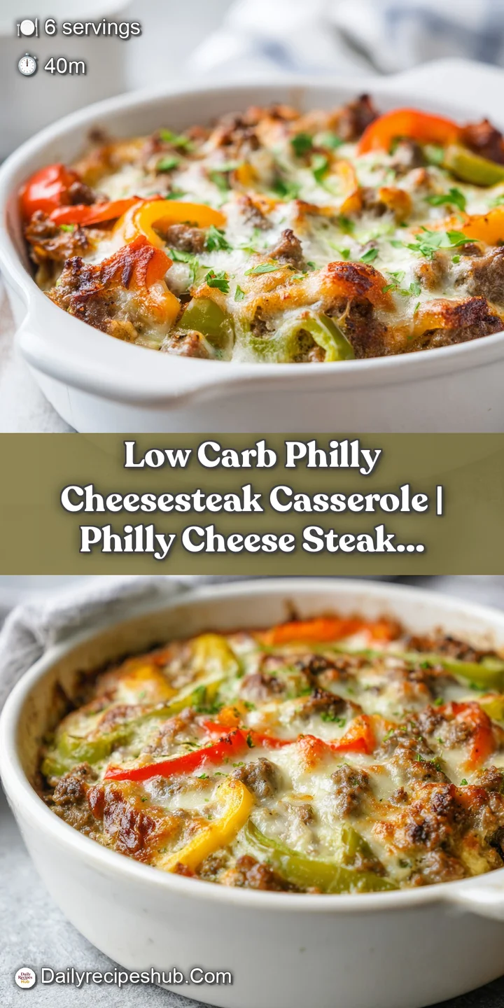 Melted provolone stretches over succulent steak and colorful peppers, creating a hearty, comforting dish.