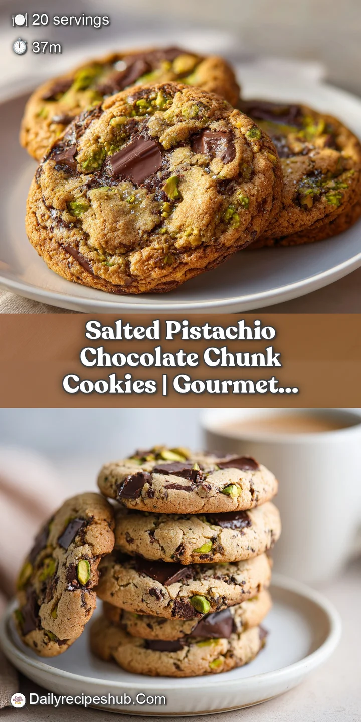 Close-up of a cookie with dark chocolate chunks oozing out, glistening under a sprinkle of sea salt.