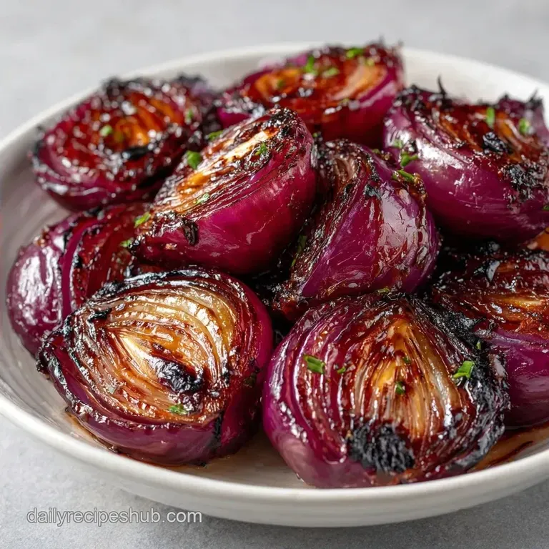 Balsamic Roasted Red Onions: Charred and Syrupy