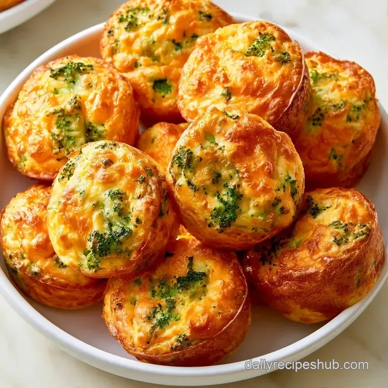 Savory golden-brown muffins arranged on a white ceramic plate with a sprig of parsley and a linen napkin.