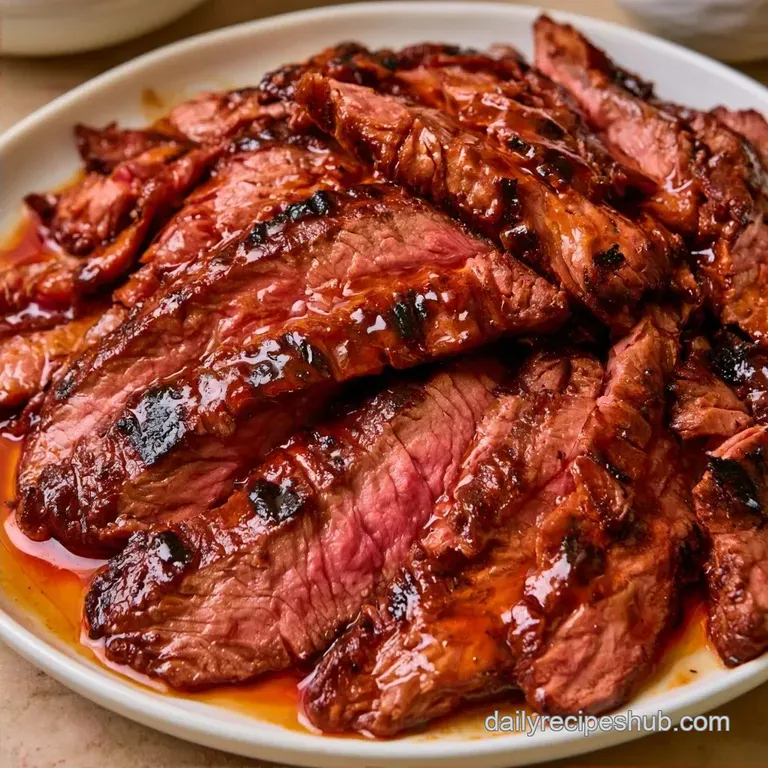 Broiled Flank Steak with Soy and Garlic