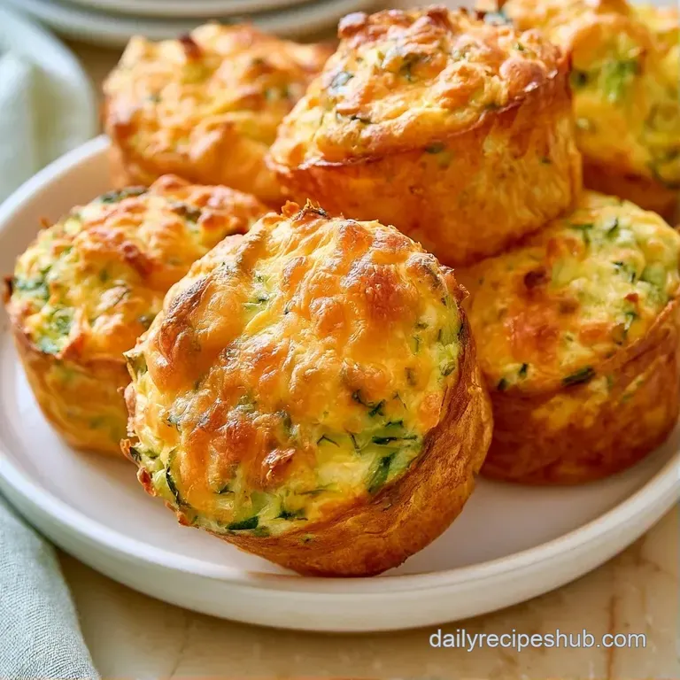 Savory golden muffins stacked on a white ceramic plate next to a dollop of softened butter and a linen napkin.