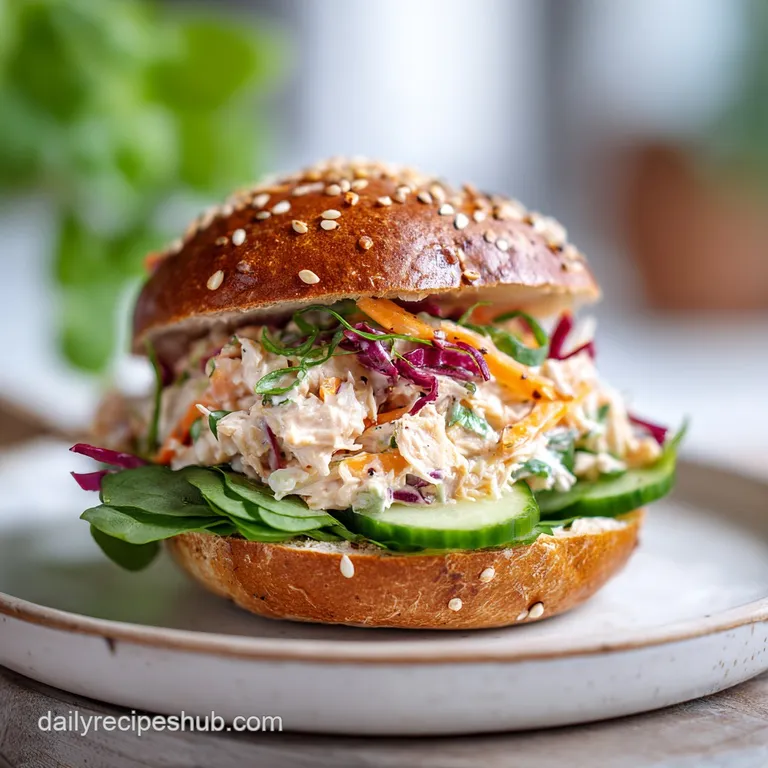 chicken salad sandwich - appetizing dish ready to serve
