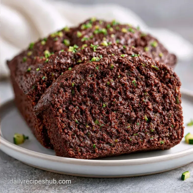 Moist Chocolate Banana Zucchini Bread: Fudgey Crumb
