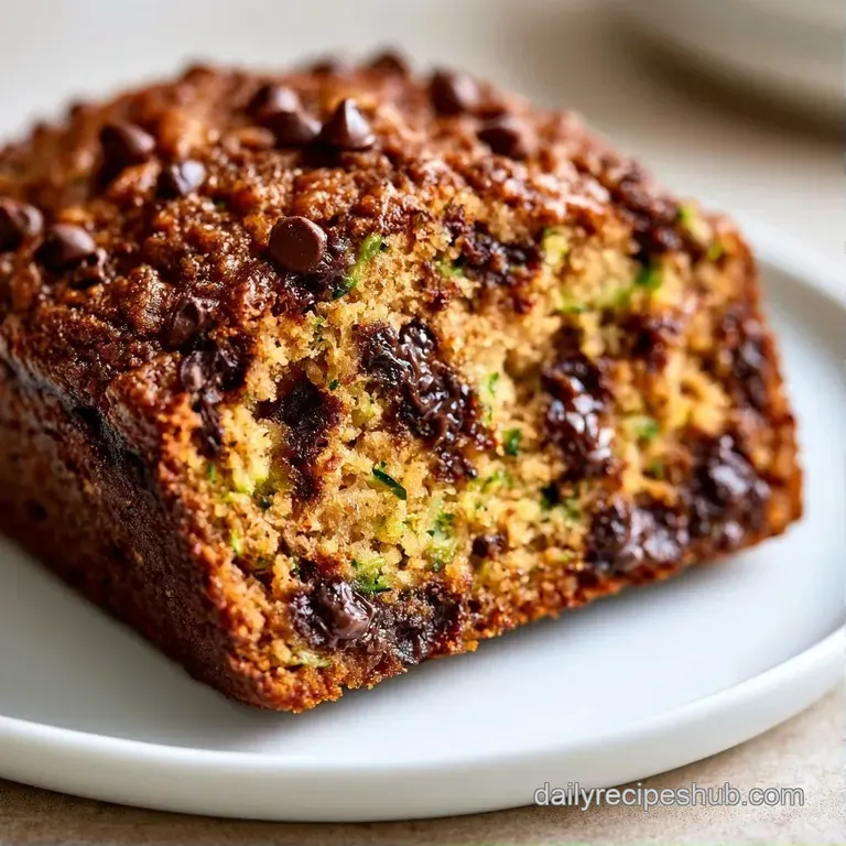 Two thick, moist slices of dark spiced cake with melted chocolate chips served on a white ceramic platter