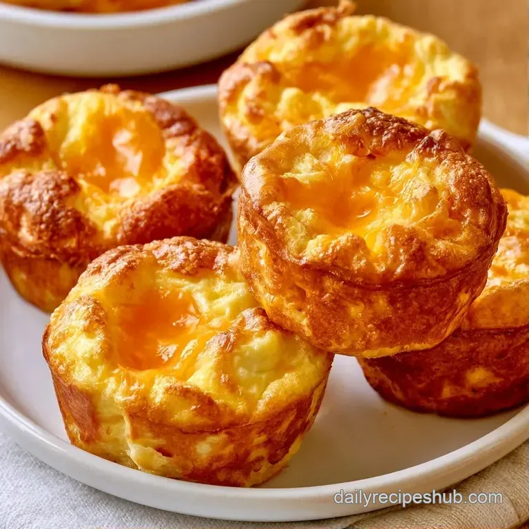 Three golden-brown muffins stacked neatly on a marble slab, garnished with a sprig of fresh mint and honey drizzle.