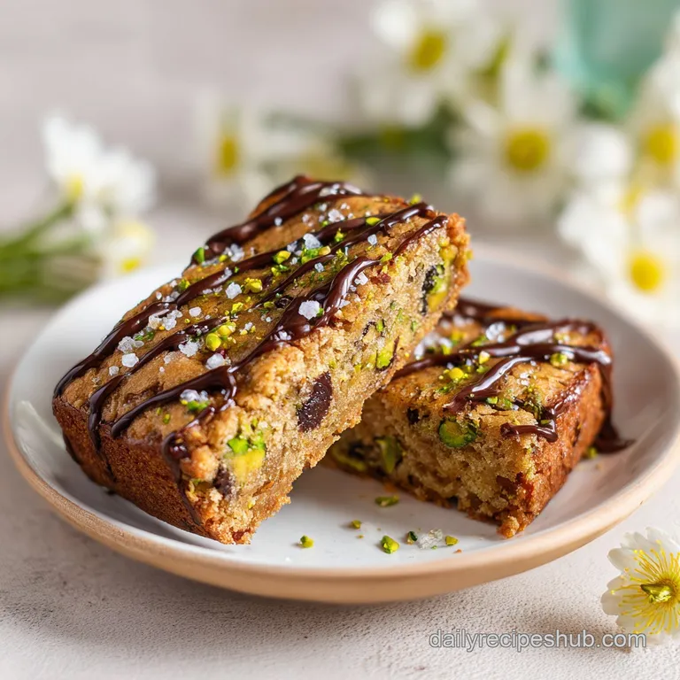 Brown Butter Dubai Pistachio Chocolate Chip Cookie Bars