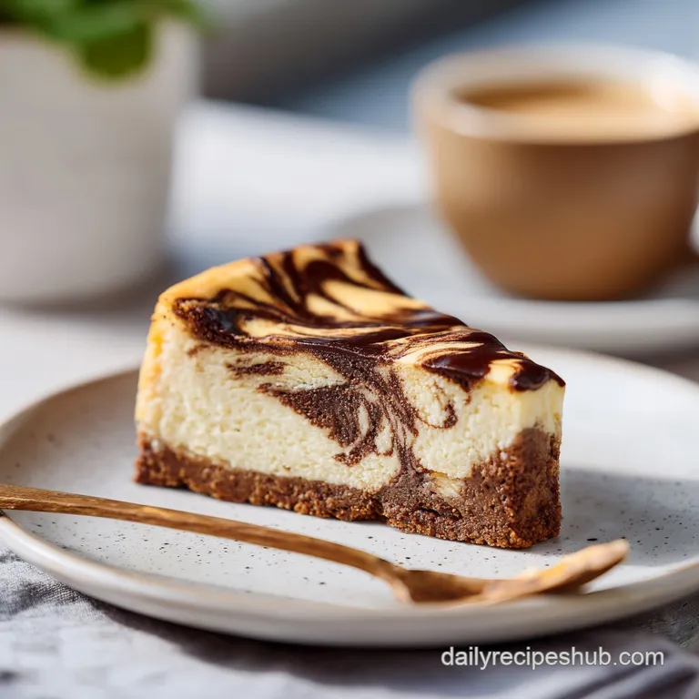 Coffee Cheesecake with Espresso Swirl