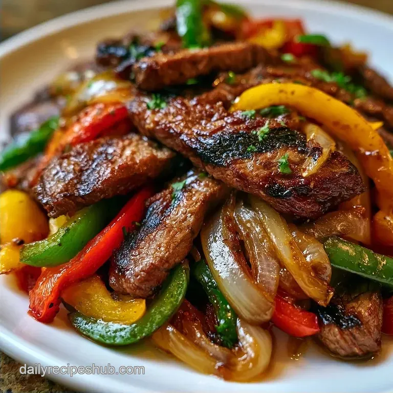 Sizzling Flank Steak Fajitas
