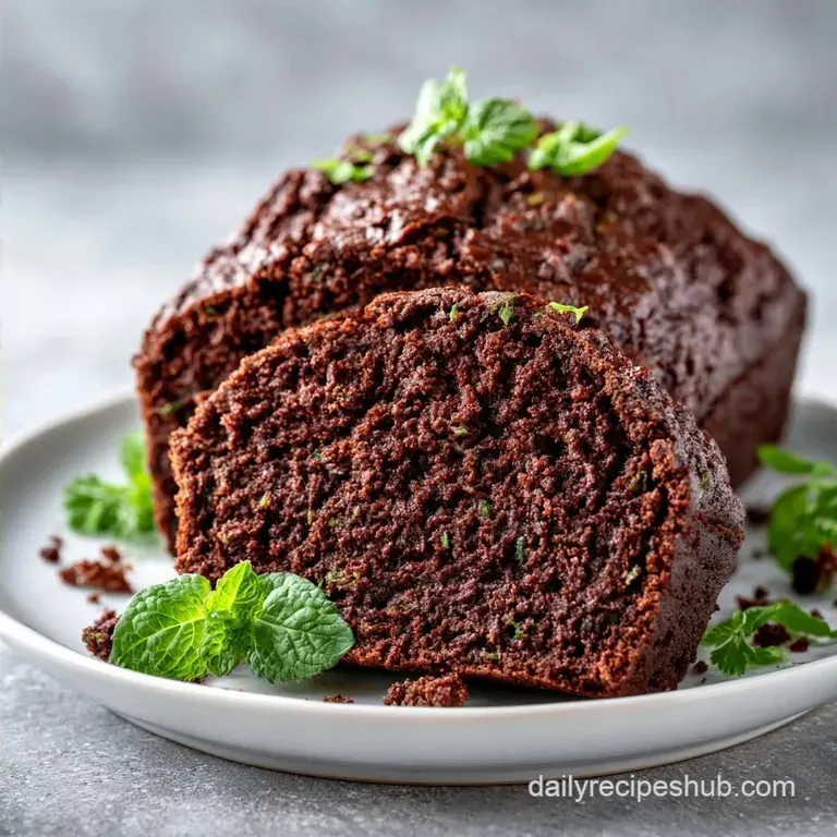 Fudgy Dark Chocolate Zucchini Bread with Sour Cream
