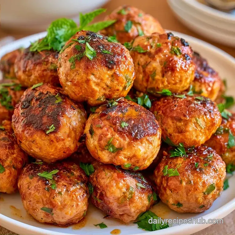 Greek Lamb Meatballs with Fresh Parsley