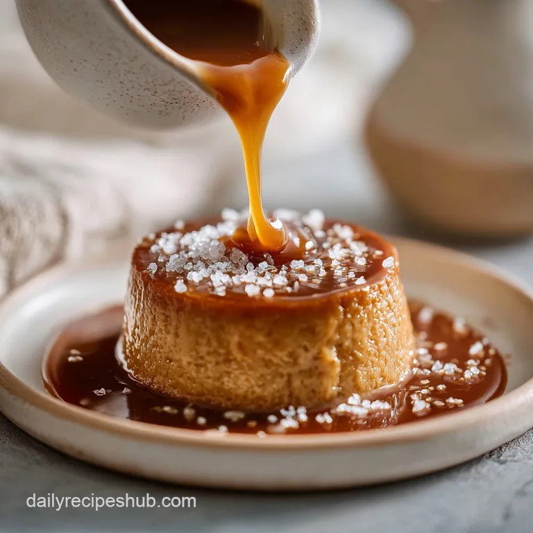 Thick amber syrup drizzled in elegant swirls over a slice of vanilla cake, creating a rich, glistening glaze.