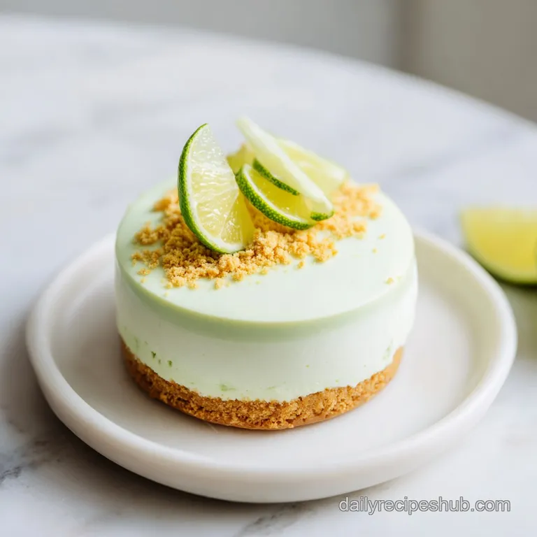 Four glass jars showing layers of buttery crumbs and citrus cream, topped with whipped peaks and fresh lime slices.