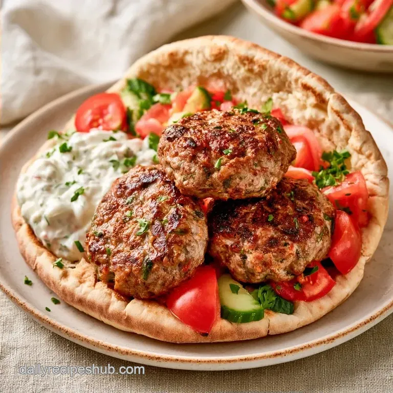 Lamb Pita Burgers with Garlic and Cumin