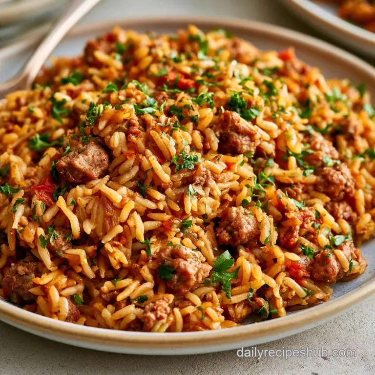 Lamb Rice Pilaf with Ground Lamb
