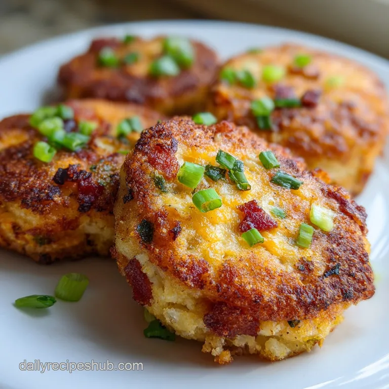 Loaded Mashed Potato Cakes: Crispy and Cheesy