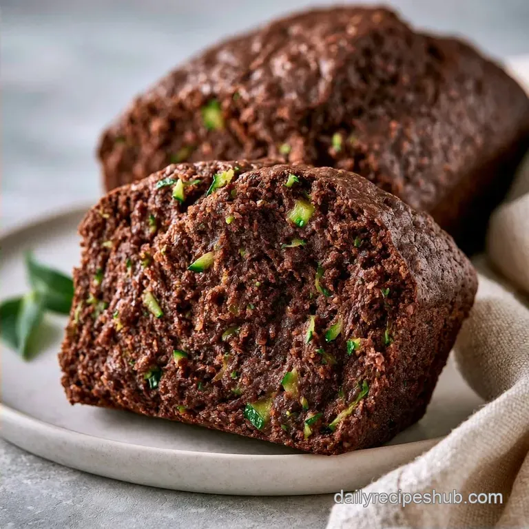 Loaf Pan Chocolate Zucchini Bread: Fudgy