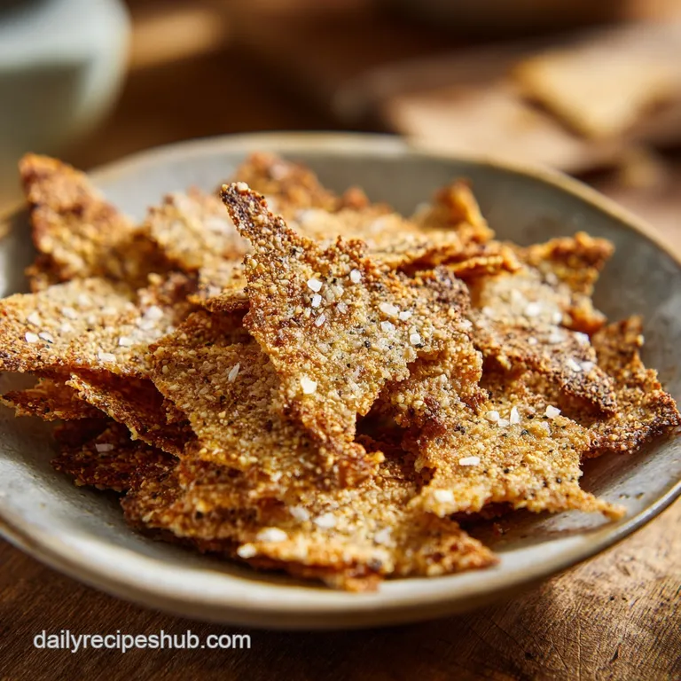 Crispy Low Carb Almond Flour Crackers with Sea Salt