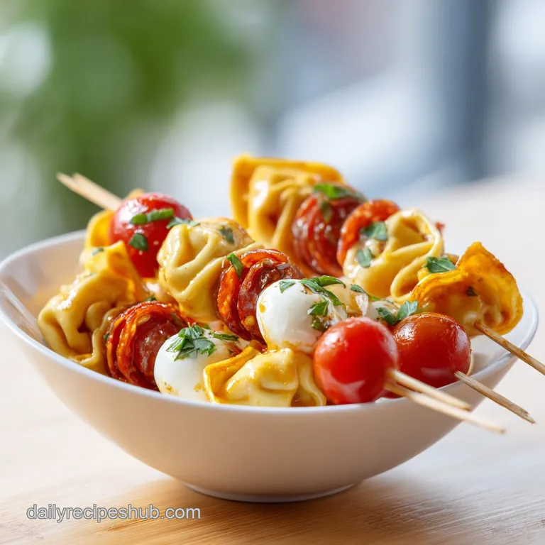 Mini Tortellini Kabobs: Zesty and Silky