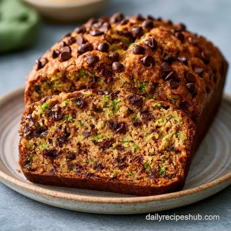Moist Chocolate Chip Zucchini Bread in 70 Minutes